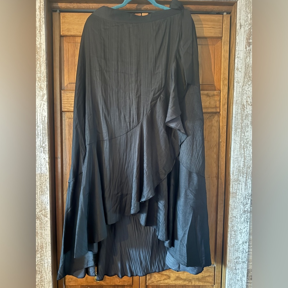 Maeve by Anthropologie 1X Elegant Black Women's Wrap Skirt in excellent used